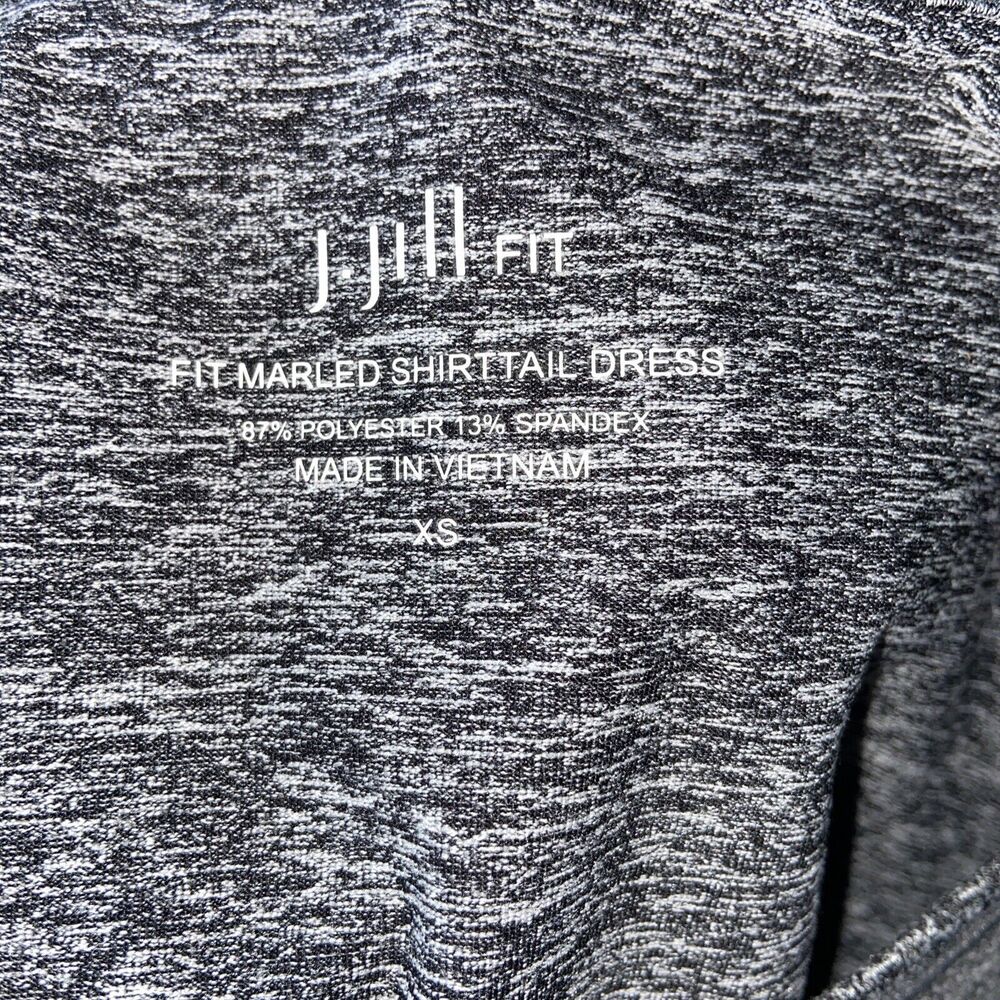 J. Jill Fit Womens Marled Shirttail Dress Size XS Gray Long Sleeve Athleisure - Picture 6 of 12